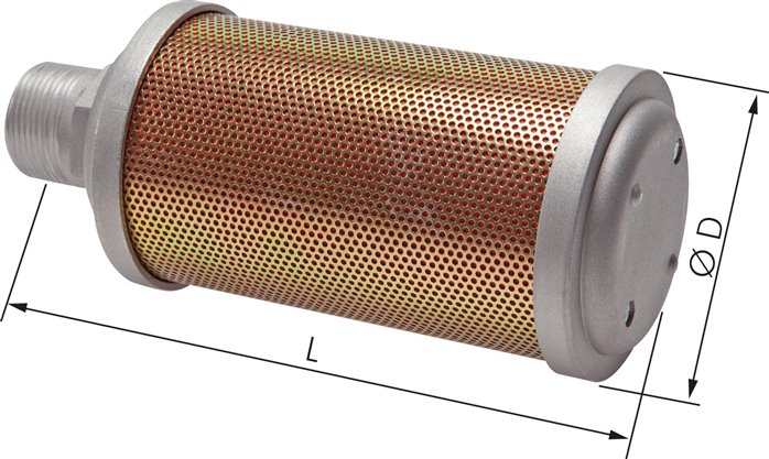 Hochleistungs-Schalldämpfer G 1/4" (PN 10 bar)