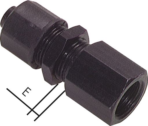 Aufschraub-Schott-Verschraubung M 5-6x4mm,Aluminium