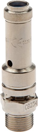 TÜV-Sicherheitsventil G 1/4" (DN8), 9,00 bar, Messing vernickelt