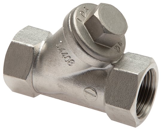 Schrägsitz-Rückschlagventil, G 1/2", PN 40, Edelstahl