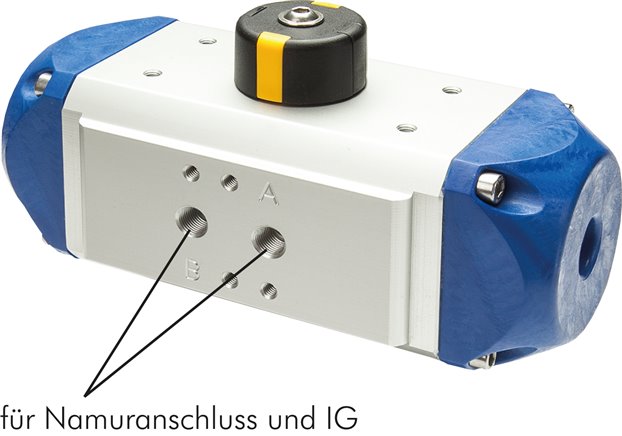 Pneumat. Drehantrieb Gr. 130, Feder-schließend, F12 (Vierkant 22)