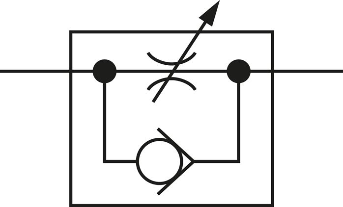 Block-Drosselrückschlagventil, G 1/8"