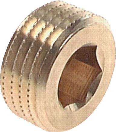 Verschlussstopfen Innenskt. G 1/8", Messing Typ VS 18 MS OB