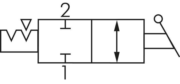 Kipphebelventil 2/2-Wege, 6 mm (außen)-G 1/8" (AG)