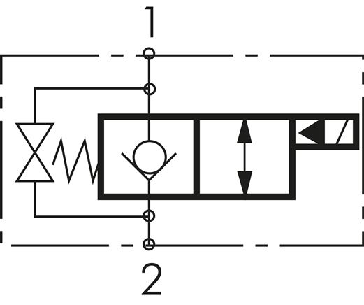 2/2-Wege Ventil, stromlos geschlossen (NC), einseitig 24V=, 3/8", bis 350 bar (Stahl verzinkt)