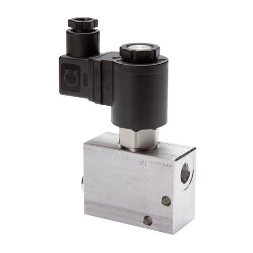 2/2-Wege Ventil, stromlos geschlossen (NC), einseitig 24V=, 3/8", bis 350 bar (Stahl verzinkt)