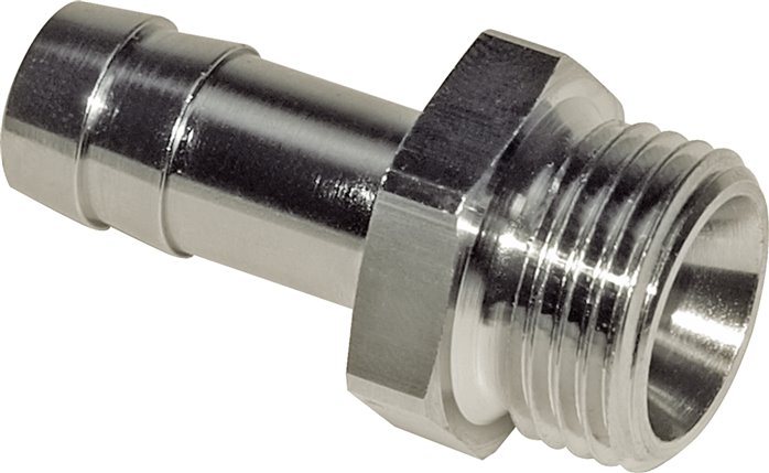 Gewindetülle G 1/8"-9 (3/8")mm, Messing vernickelt