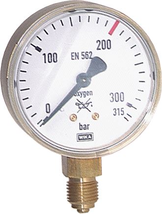 Schweißtechnik-Manometer 63mm, 0 - 315 bar, neutral