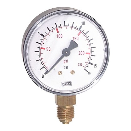Manometro verticale (ST/Ms), 63 mm, 0 - 16 bar, G 1/4"