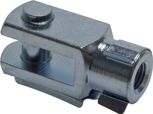 Gabelkopf mit Bolzen M 12 x 1,25, Stahl verzinkt