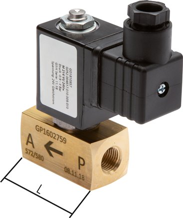 2/2-Wege Vakuumventil (NC), G 3/8", -0,9 bis 2bar, 230 V AC