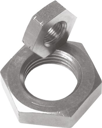 Sechskant-Gegenmutter M 22x1,5, Stahl verzinkt