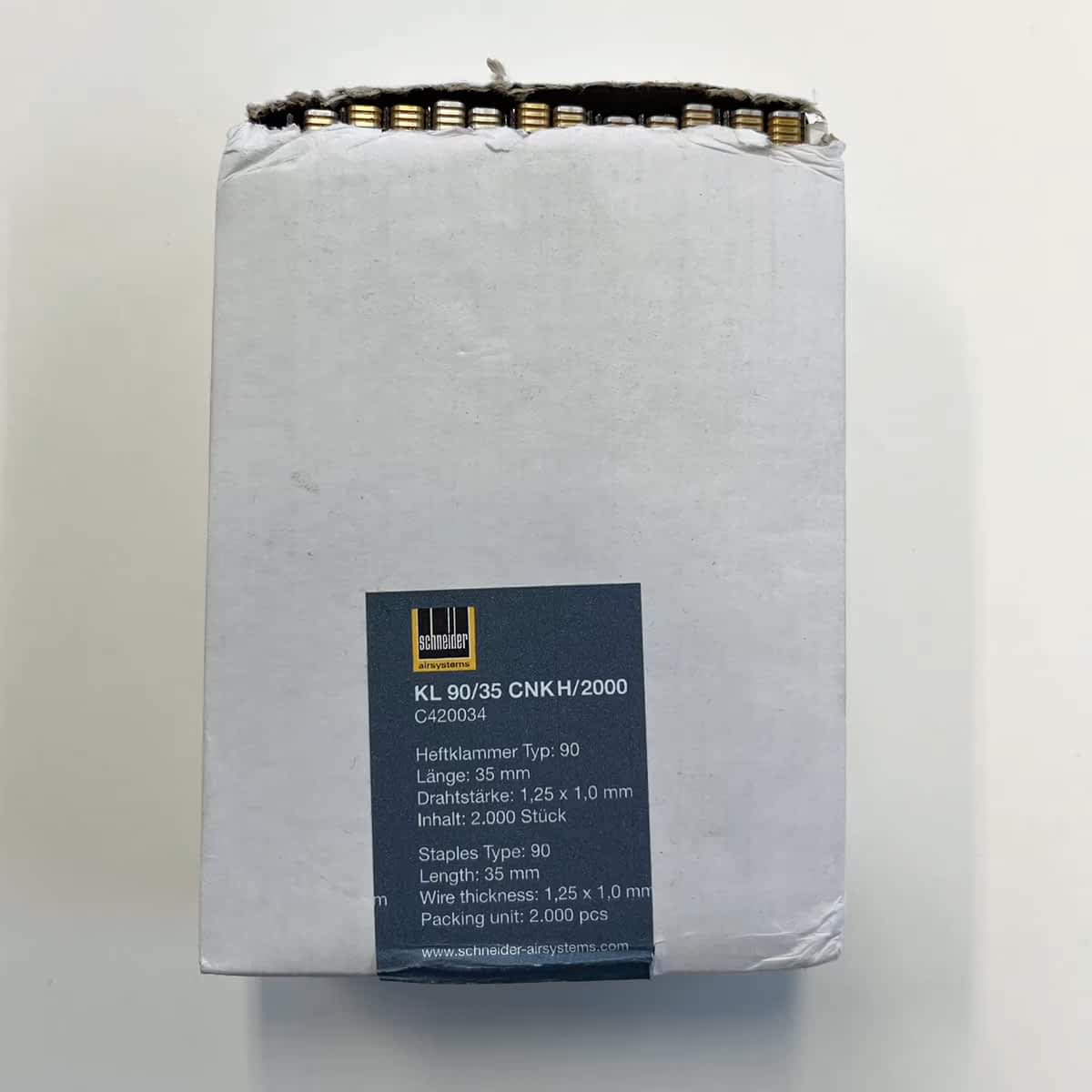 GEBRAUCHT Heftklammer KL 90/35 CNKH/2000 DGKC420034 - Karton beschädigt