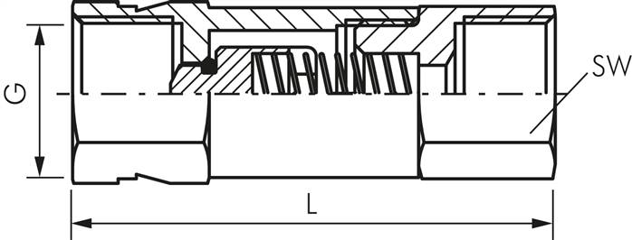 Rückschlagventil (Messing) G 1/4" (AG), PN 16
