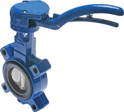 Anflanschklappe 3"-150 lbs (ANSI B 16.5) GGG40/GGG40 epoxidbeschichtet/NBR