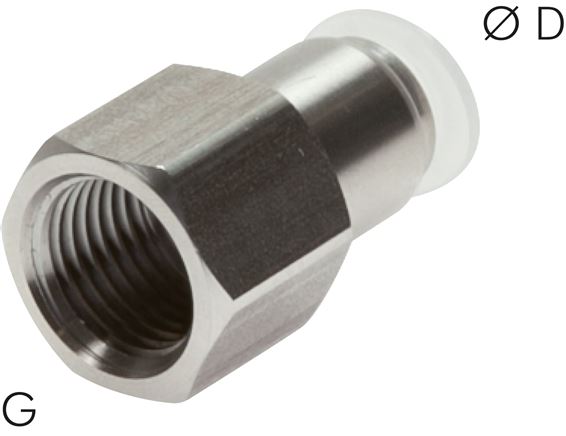 Steckanschluss m. Innengew. G 1/8"-6mm, IQS-PP