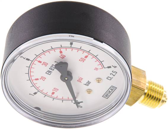 Manometer senkrecht (KU/Ms), 63mm, 0 bis 4 bar, G 1/4"