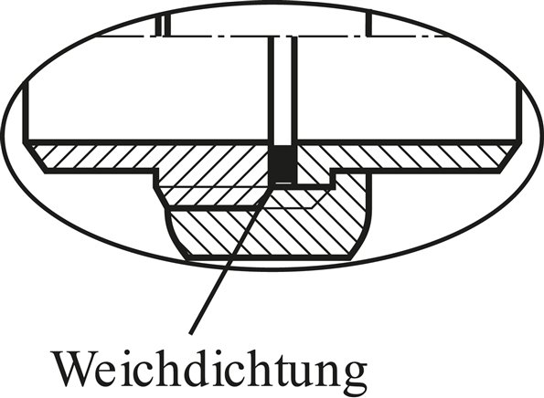 Winkel-Verschraubung flach dichtend Rp/R 1"(IG/AG), Edelstahl
