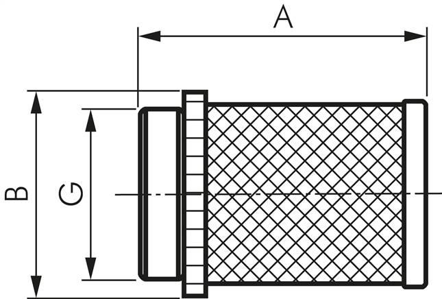 Saugkorb für Rückschlagventil G 1/2", 1.4401