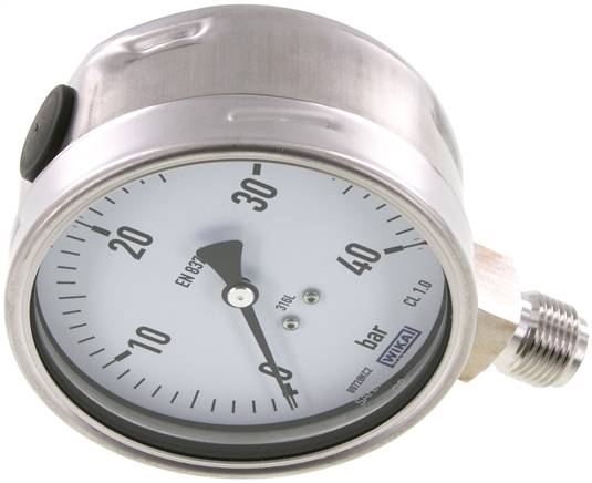 Chemie-Manometer senkrecht, 100mm, 0 - 40 bar | DA131760