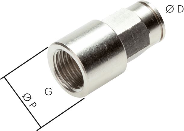 Steckanschluss m. Innengew. G 1/8"-6mm, IQS-MSV (Standard)