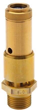 TÜV-Sicherheitsventil G 1/2" (DN10), 16,00 bar, Messing