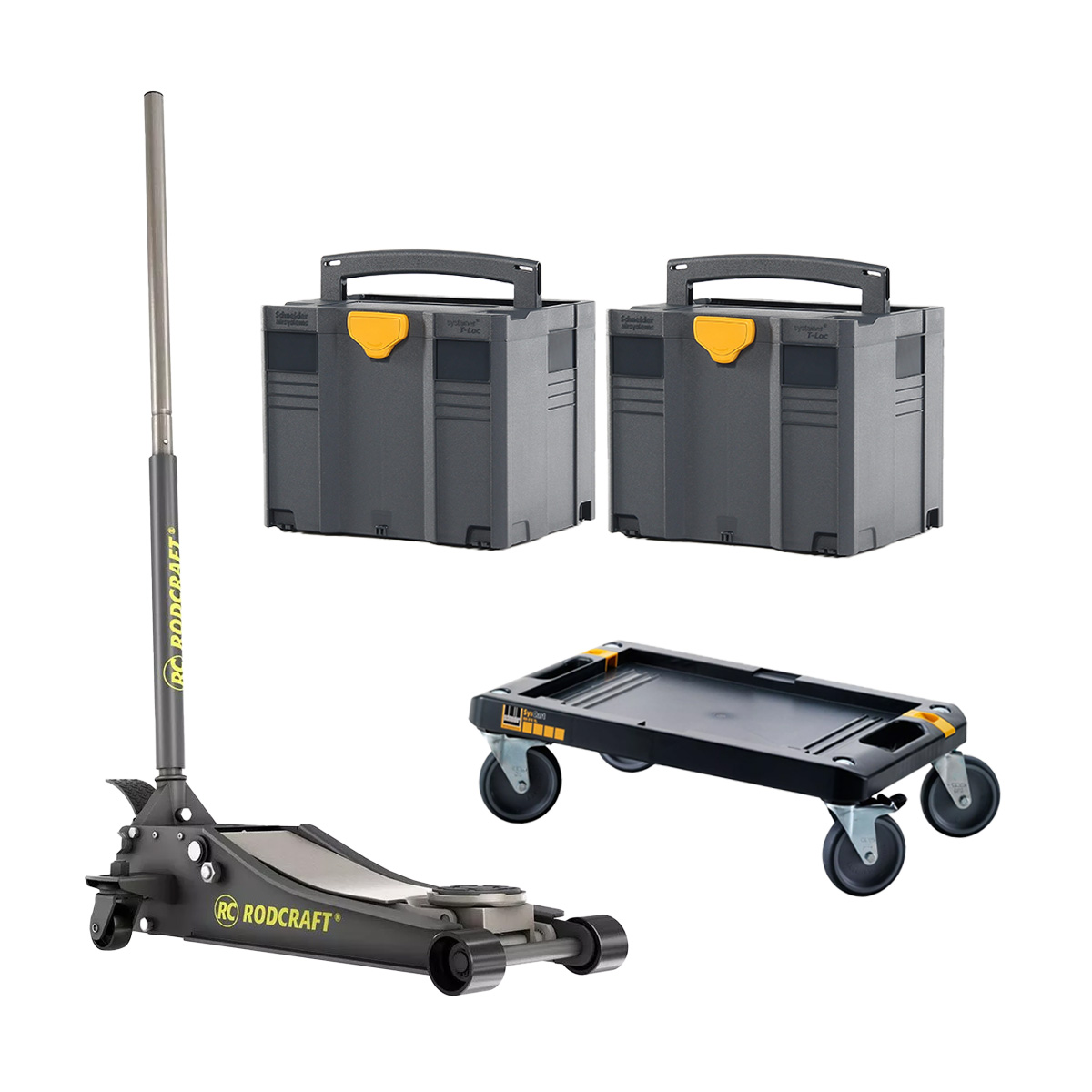 AKTION Wagenheber-Systainer-Set RH216 inkl. Rodcraft Wagenheber RH216, 2 Systainer SYS 4 TL und Rollbrett