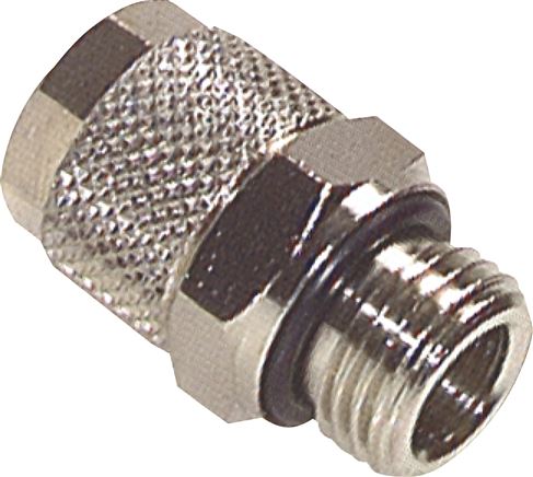 Gerade Verschraubung G 1/4"-6x4mm, Messing vernickelt