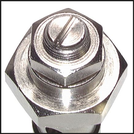 Drosselrückschlagventil G 1/4"-8 x 6mm, zuluftregelnd (A), Aluminium, Schlitzschraube und Kontermutter