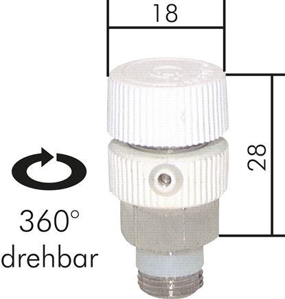 Ablassventil / Entlüftungsventil, G 1/8", PN10
