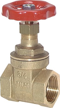 Muffen-Absperrschieber, Messing, G 4", PN 20