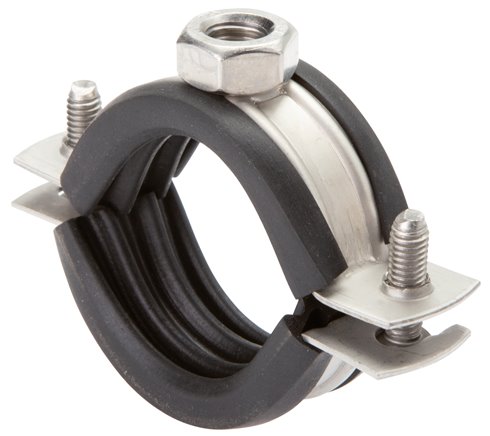 Rohrschelle, 57 - 64mm, 1.4404, mit Einlage, RS 64 G ESM8