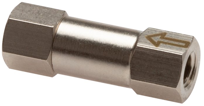 Rückschlagventil, G 1/8", PN 10, Messing vernickelt
