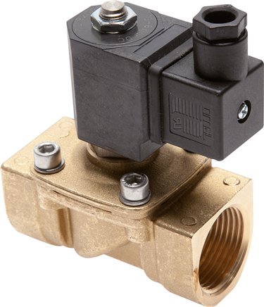 2/2-Wege Messing-Magnetventil G 3/4", -0,95 - 16 bar, stromlos geschlossen (NC) 230V, Dichtung FKM