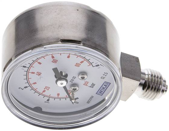 ES-Manometer senkrecht, 50mm, 0 - 6 bar, G 1/4"