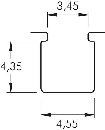T-Nut(3,5mm) Zylinderschalter, 2-Leiter-Reed-Sensor, rote LED