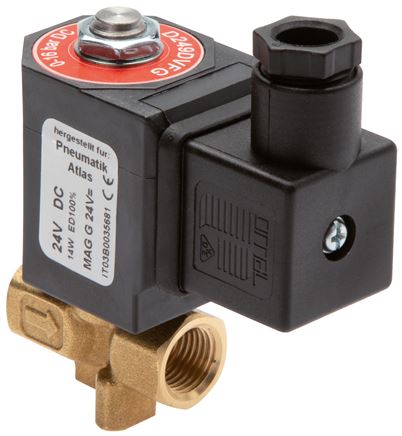 2/2-Wege Magnetventil G 1/4" stromlos geschlossen (NC),FKM 24V=
