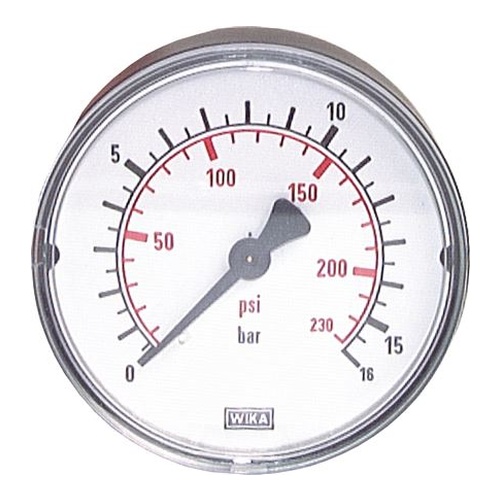 Manometro orizzontale (ST/Ms), 63mm, 0 - 16 bar, G 1/4"
