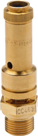 TÜV-Sicherheitsventil G 3/8" (DN8), 50,00 bar, Messing