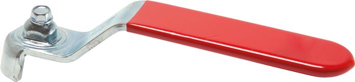 Kombigriff-rot, Größe 1, Flachstahl (Stahl verzinkt mit Kunststoffüberzug)