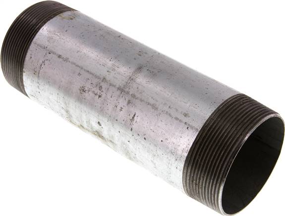 Rohrdoppelnippel R 2-1/2"-200mm, Stahlrohr ST 37 verzinkt