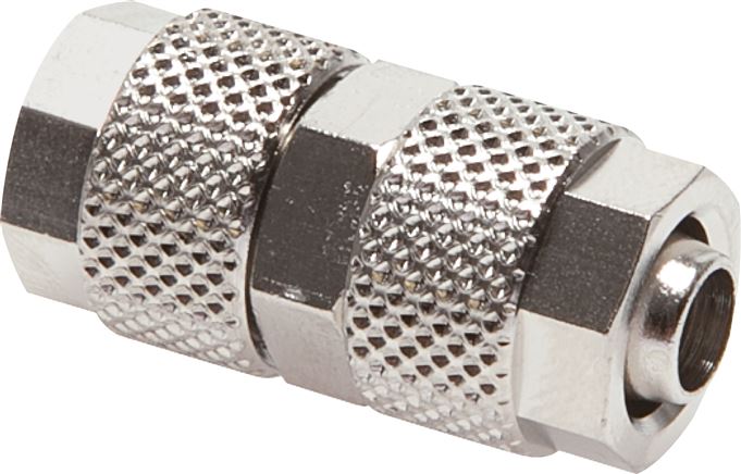 Gerade Verschraubung 8x6mm-8x6mm, Messing vernickelt